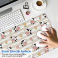 thumbnail image 4 of Long Mouse Pads for Desk,Beige Cow Flower Pattern Desk Mats on Top Of Desks, Desk Mouse Pad Extra Large with 3mm Non-Slip Base and Stitched Edge for Gaming,Office,Work,Home 31.5"x11.8", 4 of 6