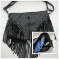 thumbnail image 3 of Sac à Épaule Décontracté à Rivets et Franges pour Femmes, Sac Bandoulière Hippie en Cuir Végane Souple Sac Hobo, 3 of 25