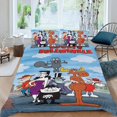 thumbnail image 2 of El Show de Rocky y Bullwinkle Conjunto de sábanas temático, trío de piezas, cómodo y amigable con la piel, diseño único, regalo de decoración para el hogar para familiares, amigos y fans,135cm *200cm, 2 of 6
