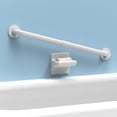thumbnail image 4 of AmeriLuck 1-1/4 x 24in Heavy Duty Metal Bath Safety Grab Bar, ADA Compliant 500lbs Loading Capacity, White, 4 of 12