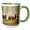 Green/White, variant on 3drose, Horses Cresting Small Hill During Roundup, Montana - Us27 Aje0030 - Adam Jones, 15oz Two-tone Blue Mug