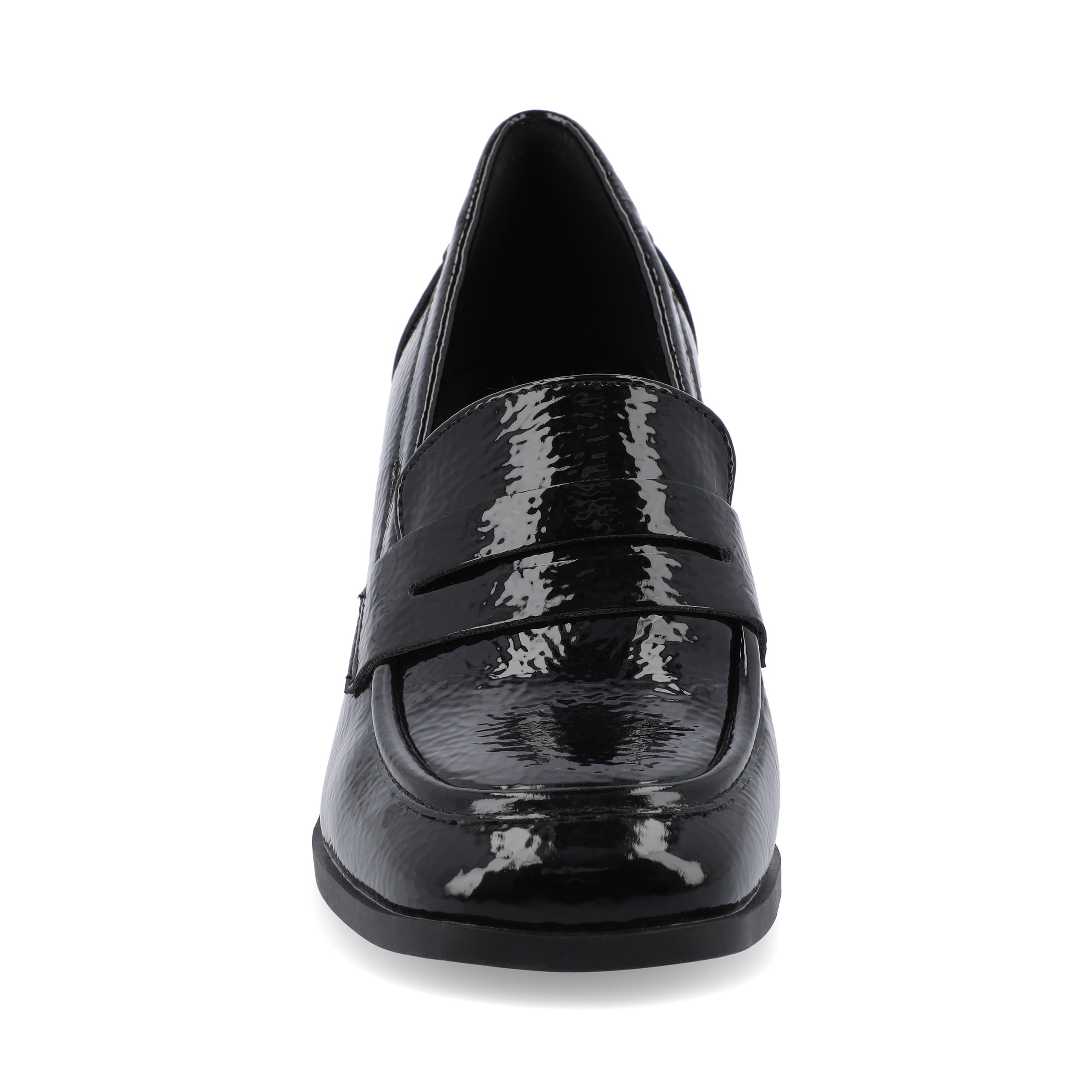 Journee Womens Malleah Loafer Style Stacked Heel Pumps, Widths Available