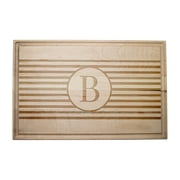 Creative Products Stripe Monogram - B 17 x 11 Maple Cutting Board