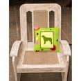 thumbnail image 2 of Green Fabric Decorative Pillow with Dog Silhouette, 2 of 4