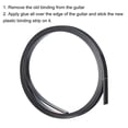 thumbnail image 3 of Uxcell Plastic Binding Purfling Strip 1650x6x1.5mm for Acoustic Classical Guitar Black 2 Pack, 3 of 5