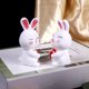 thumbnail image 4 of KAKOWELY piezas de decoraciones para tartas de San Valentín, estatuas de conejo de escritorio, decoraciones de conejito de Pascua, suministros para tartas, 4 of 4