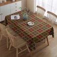thumbnail image 2 of Brown Red Yellow Plaid Checkered Pattern Rectangle Tablecloth 60"x84",Waterproof Polyester Rectangle Table Cloth, Wipeable Spillproof Polyester Tablecloth for Dining, Camping, Indoor and Outdoor, 2 of 5