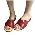 thumbnail image 3 of GHSOHS Slippers for Women Platform Sandals Summer Fashion Leather Open Toe Cool Slippers Casual Comfortable Outdoor Beach Slippers Flip Flops Walking Shoes Work Sandals for Women Office,Size 39, 3 of 9