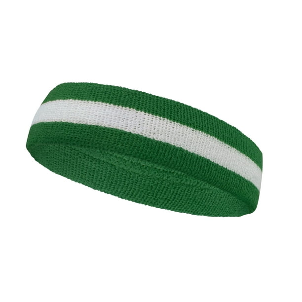 Couver Standard White Striped Terry Cloth 2 Colored Sweat Headband - 6 ...