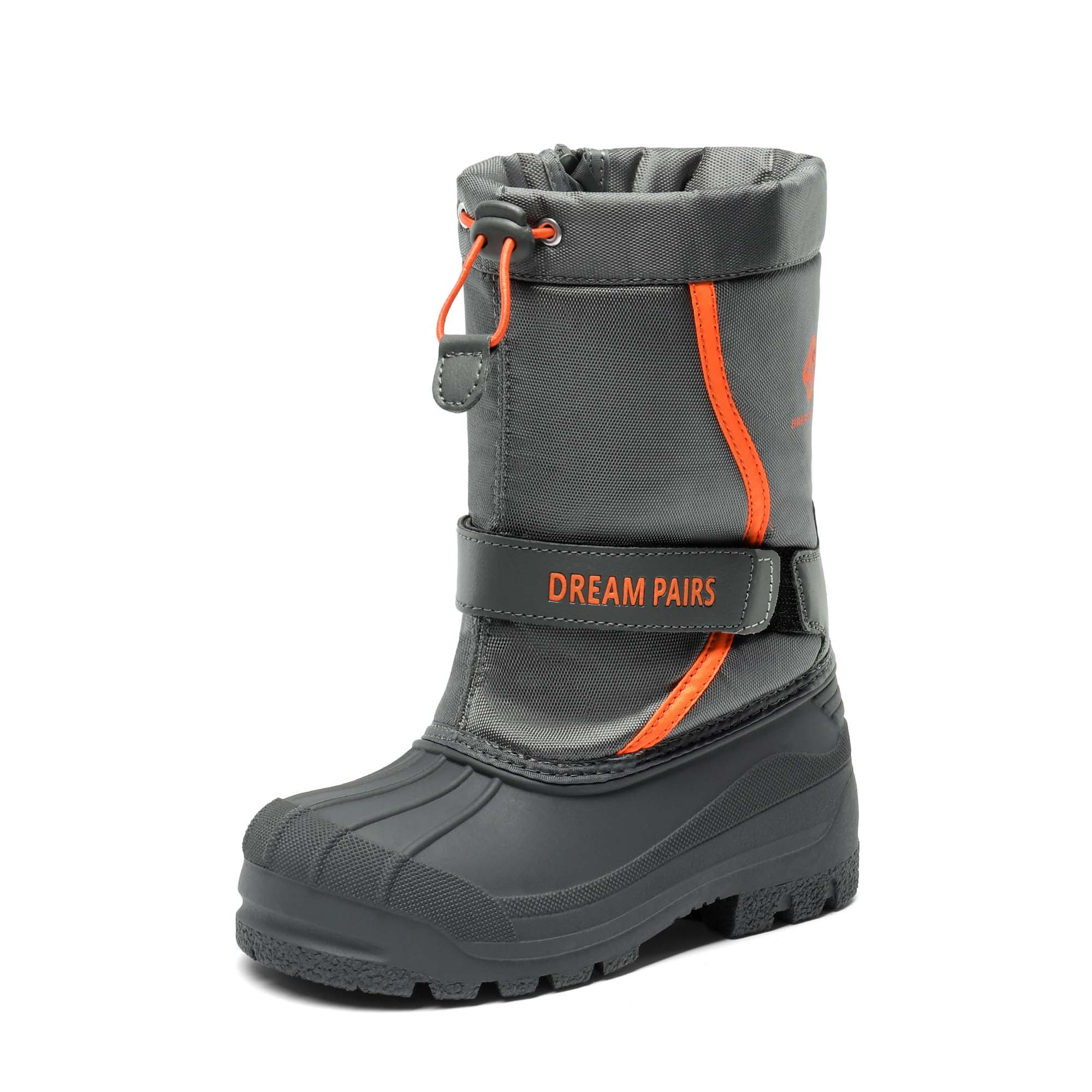Dream Pairs Little Kid Kamick Grey Mid Calf Waterproof Winter Snow