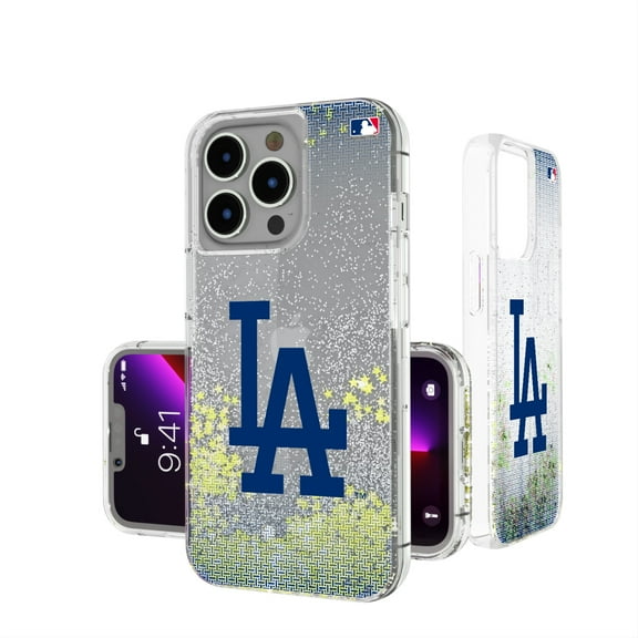 Los Angeles Dodgers Linen Logo iPhone Glitter Case