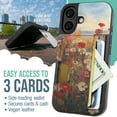 thumbnail image 2 of Smartish® iPhone 16 Wallet Case - Wallet Slayer Vol. 2 [Slim + Protective] Credit Card Holder w/Kickstand - Drop Tested Hidden Card Slot Cover Compatible w/Apple iPhone 16 - Wildflower Fields, 2 of 6