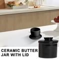 thumbnail image 4 of Pot à Beurre avec Couvercle Moderne Rond en Céramique Assiettes à Beurre Tartinables en Porcelaine Récipient de Rangement pour Fromage Bleu, 4 of 6