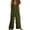 v#86Green235, variant on Womens Jumpsuits Solid Color 1Pc Waist Shirring Sleeveless Crew Neck Loose Fit With Side Pocket Ankle Length For Running Graceful Overalls,Blue,S