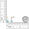 thumbnail image 6 of Gem Stone King 925 Silver and 10K Yellow Gold Swiss Blue Topaz Earrings for Women | 1.90 Cttw | Gemstone November Birthstone | Heart Shape 6MM, 6 of 6