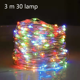 thumbnail image 2 of Paquete de 3 cuerdas de luces de hadas con pilas con control remoto, 10 pies 30 LED, para jardines, 2 of 5