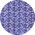 thumbnail image 1 of Ahgly Company Indoor Round Abstract Blue Modern Area Rugs, 8' Round, 1 of 4