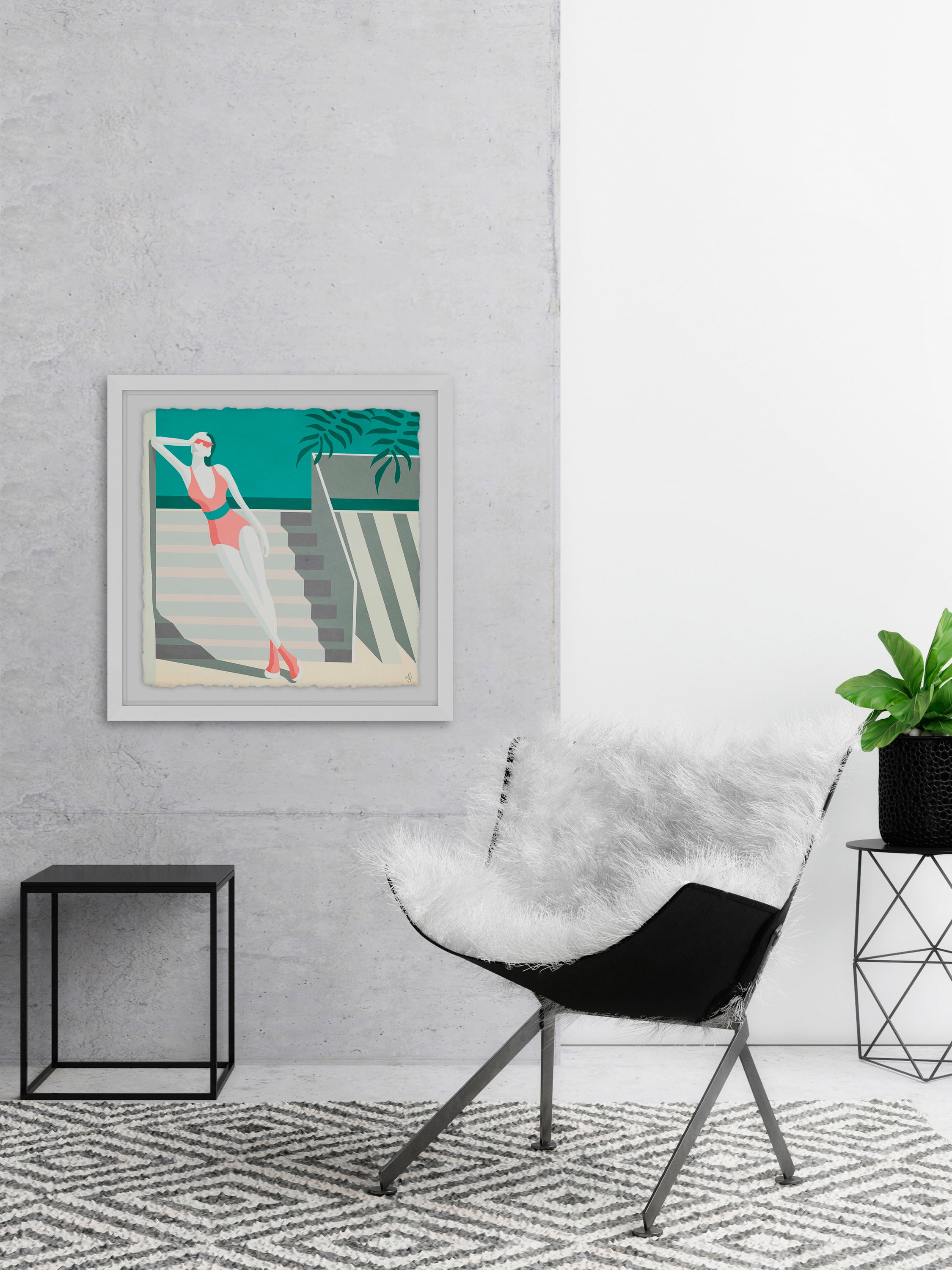 Summer Fashion Ii Framed Painting Art Print, 32.00" x 1.50"