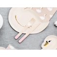 thumbnail image 2 of Disposable Wooden Cutlery, Pink, Eco-Friendly, 100-Pack, 2 of 5