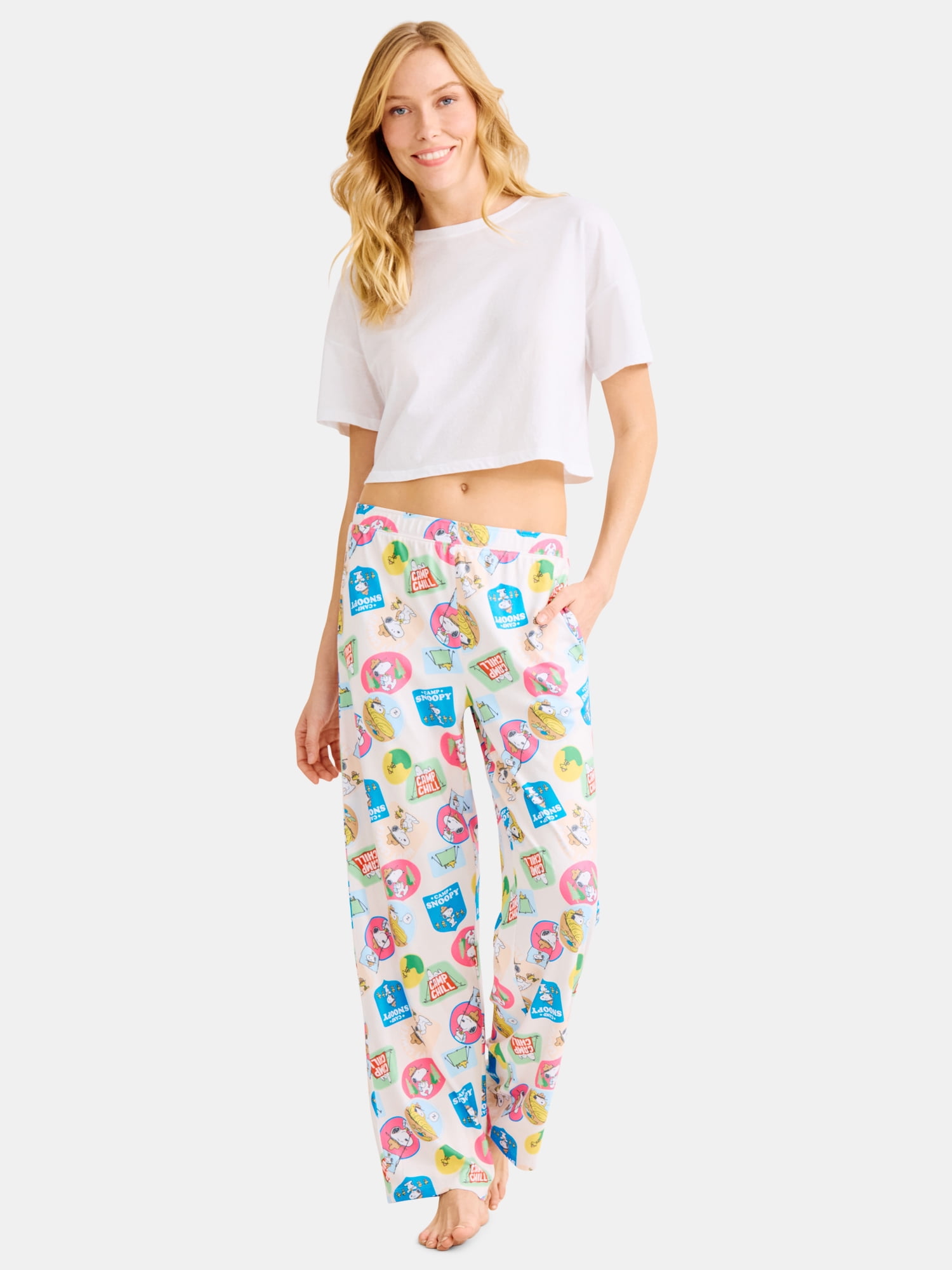Snoopy Women’s and Women’s Plus Print Sleep Pants, Sizes XS-3X