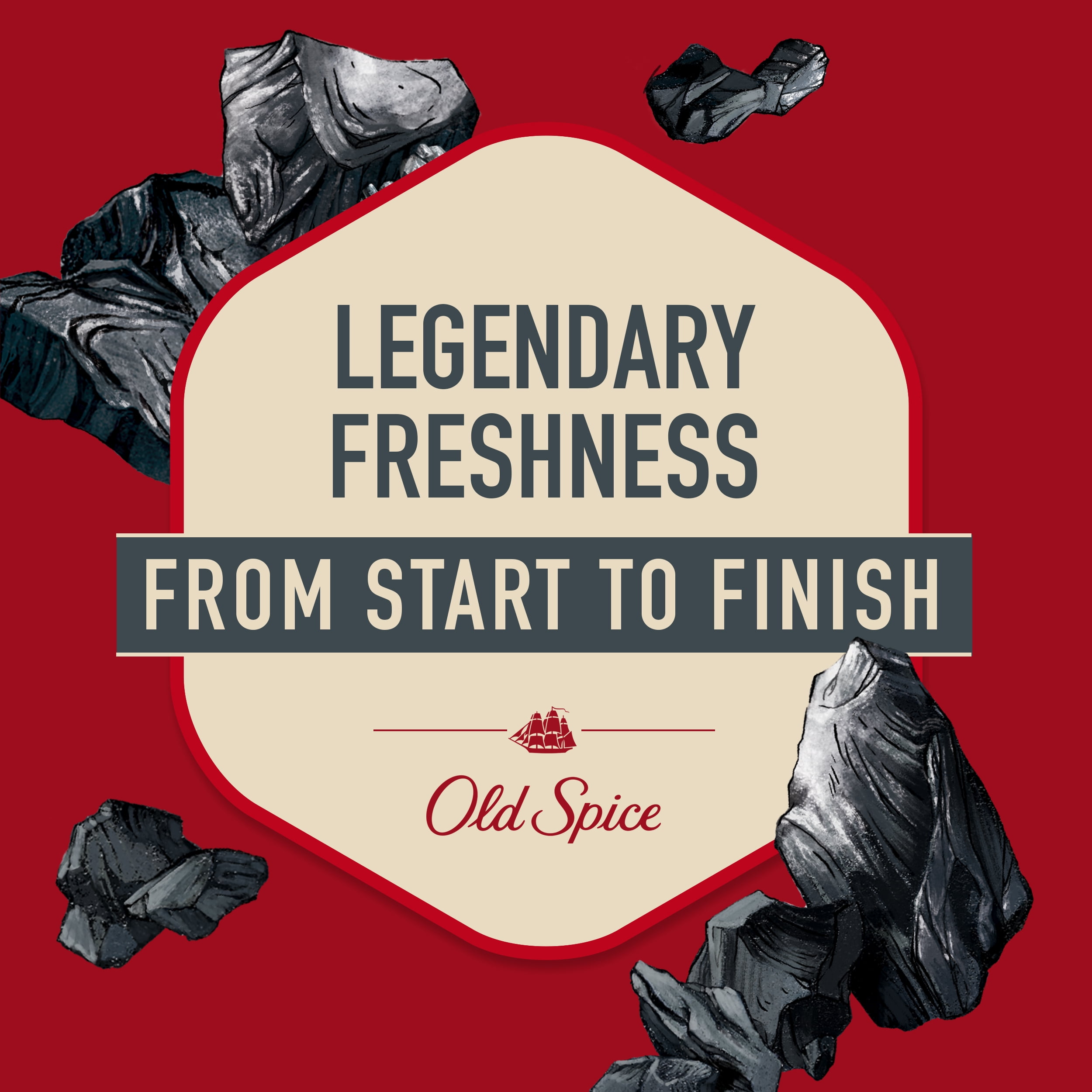 Old Spice Mens Shampoo, Charcoal Volcano, 25.3 fl oz