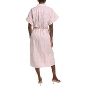 Maje womens Rhinestone Midi Shirtdress, T36, Pink