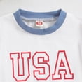thumbnail image 5 of NOLDARES Little Boy 4th of July Outfit Short Sleeve Round Neck T-Shirt + Elastic Waist Shorts American Flag Embroidery 2Pcs Summer(White,0-6 M), 5 of 8