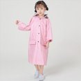 thumbnail image 4 of Toddler Kids Waterproof Raincoat Toddler Kids Boys Girls Solid Color Rainwear Children Raincoat with Hooded Jacket Coat Hoodies Breathable Kids Rain Jackets,Pink,1-5 Years, 4 of 9