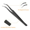 thumbnail image 4 of Juego de pinzas de precisión de 2 piezas ESD-15 120mm Curvadas Antiestáticas Antimagnéticas de Acero Inoxidable, 4 of 6