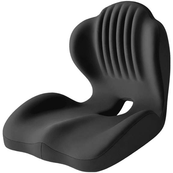 Memory Foam Seat Cushion, Lumbar Support Cushion for Office Chair, 2-in-1 Ergonomic Seat Cushions with Milk Silk Fabric for Posture Support, Hip and Back Comfort in Car Home