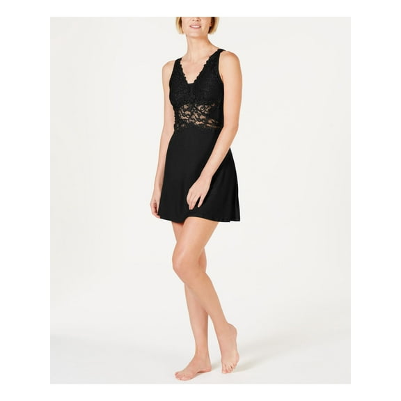 INC Intimates Black Rayon Sleepwear Nightgown Size: XXXL