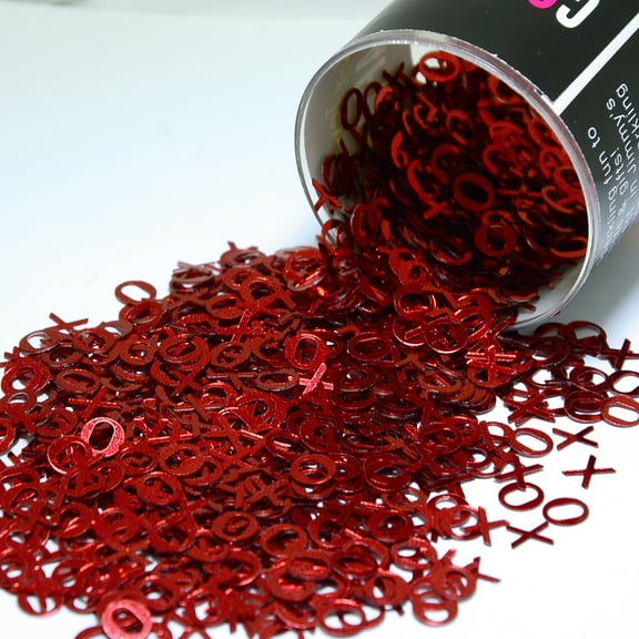 Confetti Word Xs & Os Red - Pouch (1/2 oz) - CCP7858