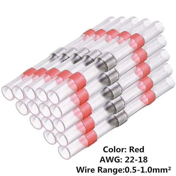 Conectores de cable termorretráctiles 10/50 Uds YONGSHENG manga impermeable AWG22-18