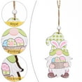 thumbnail image 3 of Easter Wooden Gnome Hanging Ornaments Spring Slices Decorations With Rope For Easter Valentine's Day, 2 Different Styles, Sturdy Lightweight Wood With Polished Smooth Surface,, 3 of 6