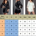 thumbnail image 4 of Women Silk Lace Long Sleeve Night Gown Sleep Dress Full Slip Black Sleepwear, 4 of 4