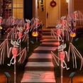 thumbnail image 5 of Voglyf Solar Garden Lights Outdoor for Halloween Decorations, 3D Scary Bat Skeleton Pathway Lights, Bat Decor for Lawn Porch Creepy Grave Yard Halloween Party Spooky Decoration,Orange, 5 of 6