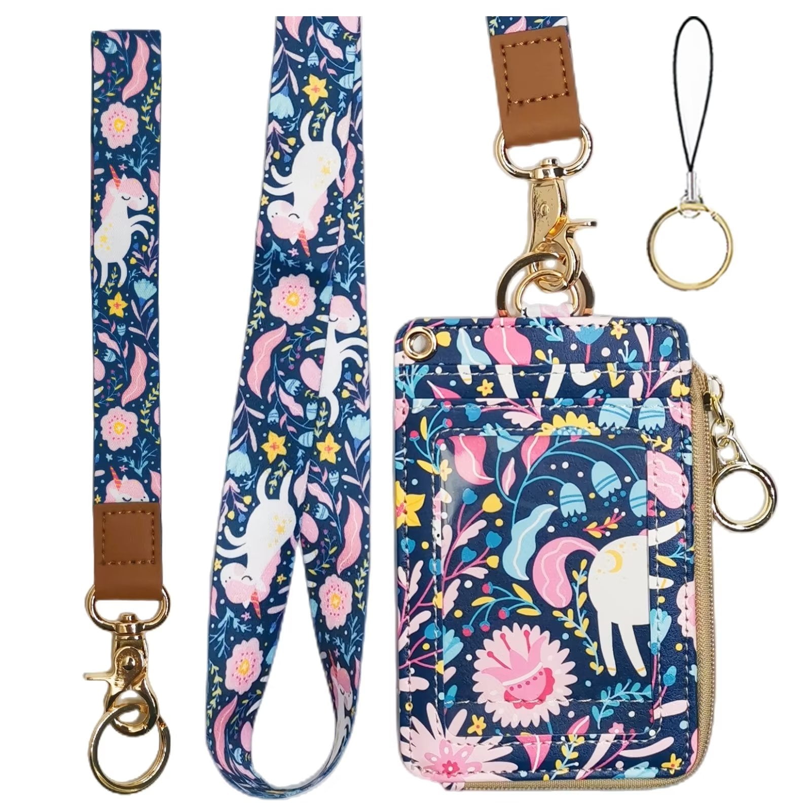 Lanyard with Wallet,Zip ID Case with Lanyard,Lanyard Badge Holder