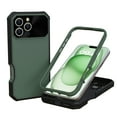 thumbnail image 2 of Dteck Case for iPhone 16 Pro,Shockproof Rubber + PC Case Compatible with MagSafe Built-in Camera Lens Protector Cover for iPhone 16 Pro,Green, 2 of 5