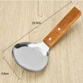 thumbnail image 3 of Masteelf Rice Spoon Stainless Steel Rice Scooper Kitchen Cooking Utensil Rice Paddle Soup Spoons with Wooden Handle for Thai Chinese Asian Brown, 3 of 10
