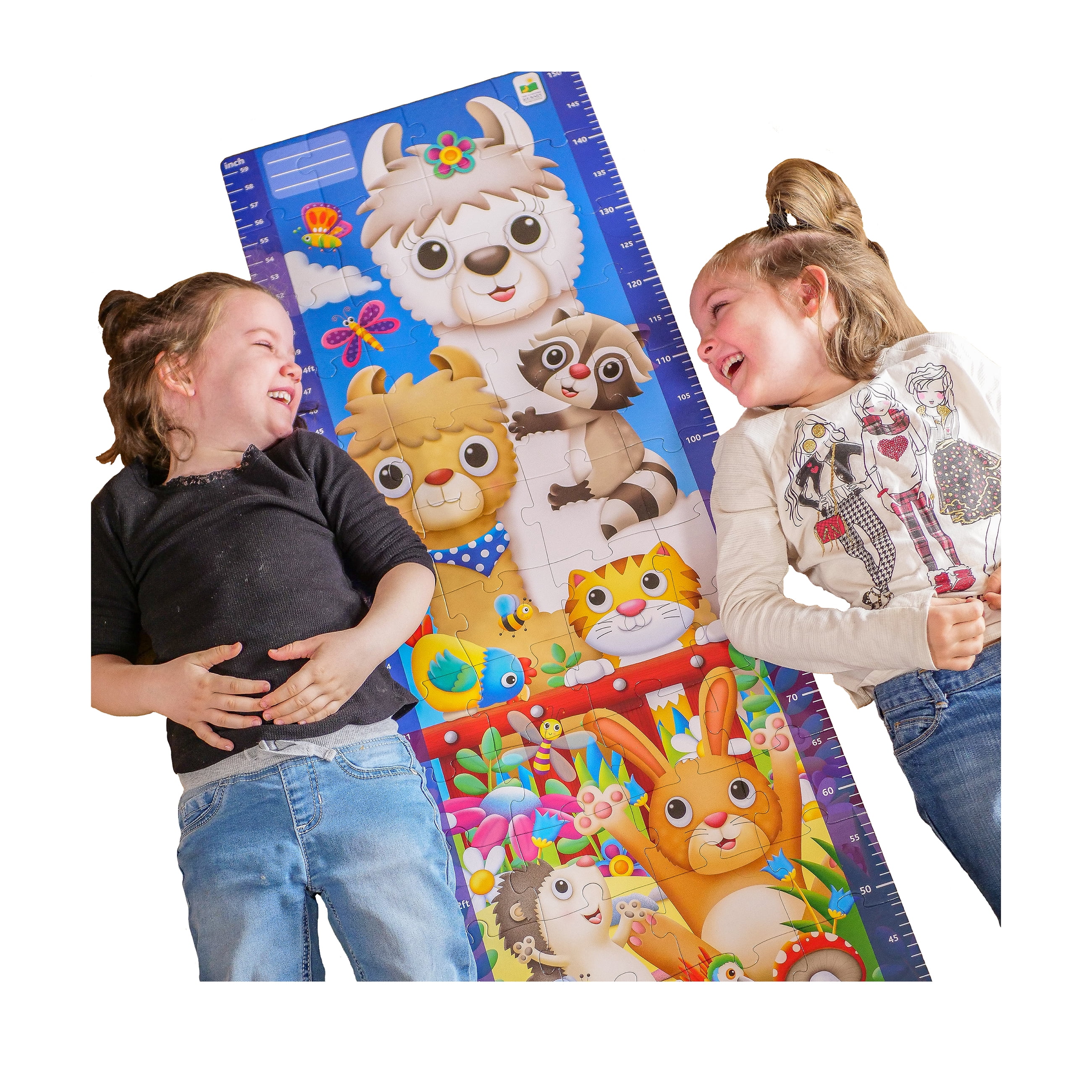 The Learning Journey Long & Tall Puzzles - Animal Friends Growth Chart: 50+ Pcs