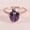 Rose Plated, variant on Solitaire Oval Alexandrite Ring, Four Prong Set Big Oval Purple Gemstone Ring, 925 Sterling Silver Ring, Vintage Ring, Stackable Ring.
