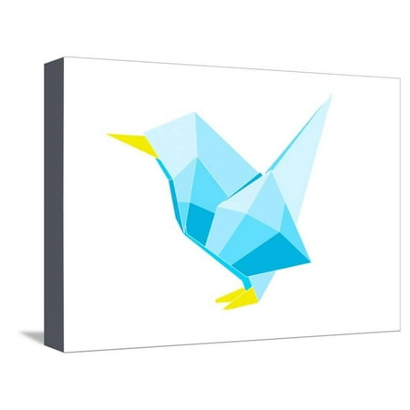 Origami Bird Stretched Canvas Print Wall Art By Denny Stoekenbroek