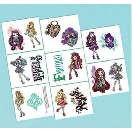 16 COUN PER PACK EVER AFTER HIGH TATTOOS
