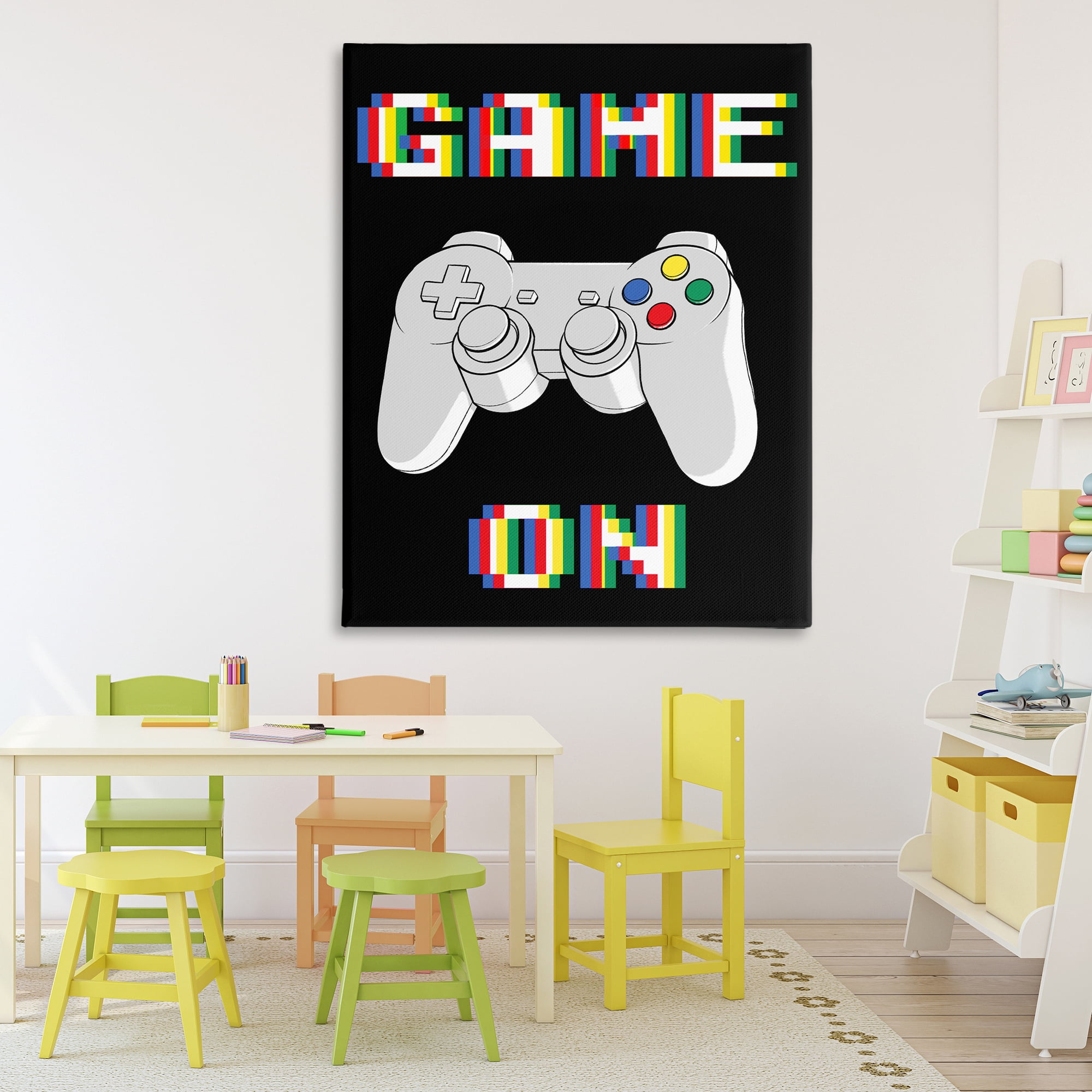 Stupell Industries Colorful Digital Game On Canvas Wall Art, design by Marcus Prime