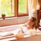 thumbnail image 3 of Esponja de baño suave de 4 piezas, esponja exfoliante de espuma para ducha, esponja corporal exfoliante, esponja calmante para suministro de baño Ormromra JQWJ563, 3 of 5