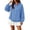Sky Blue, variant on Stralyhd Full Zip Up Hoodies for Women 2026 Fall Winter Oversized Jacket with Pockets Drawstring Cozy Sweatshirt Hooded Outfits Drop Shoulder Sweatshirt Hot Pink 2XL