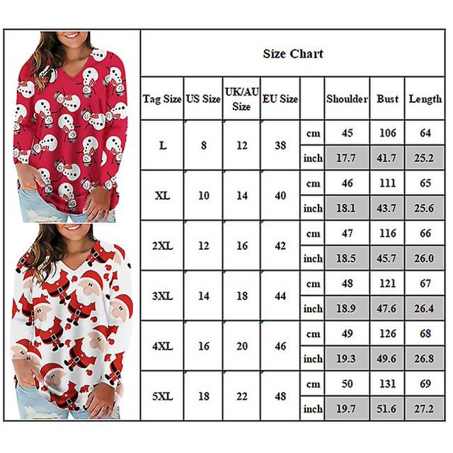 Camiseta con estampado navide?o novedoso para mujer, blusa navide?a, camiseta, Top LingWen 1327533353120