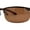 All Brown, variant on Polarized Metal Half Rim Wrap Rectangular Agent Sunglasses Gunmetal Black