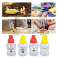 thumbnail image 5 of 2Pcs Mini Ketchup Bottles 25ml Refillable Plastic Condiment Container Portable Small Dressing Sauce Bottles for Picnic Jam Honey Chocolate Cream Syrup Salad Adult Lunch Box Accessories, 5 of 9