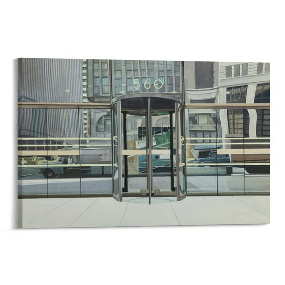 Richard Estes Poster 560 Canvas Famous Paintings, Wall Art Posters, Decorative Hanging Pictures Canvas Wall Art Poster Decorative Bedroom Modern Home Print Picture Artworks Posters 16x24inch(40x60cm)